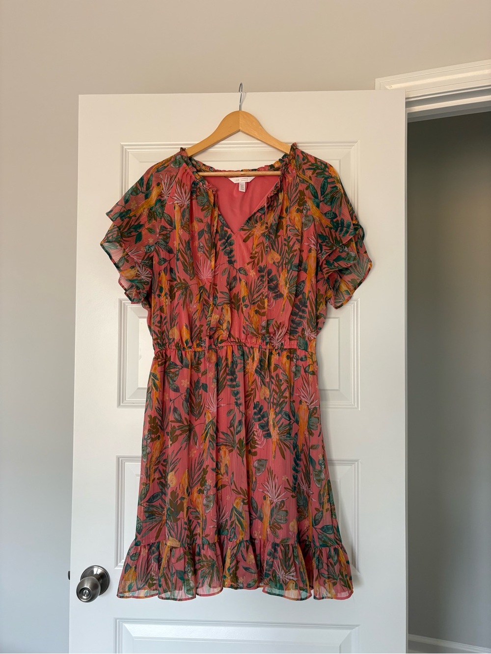 Lauren Conrad Pink Floral Cottagecore Romantic Feminine Girly Brunch Dress